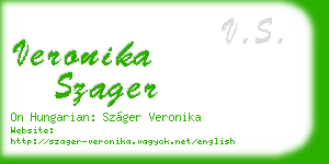 veronika szager business card